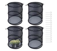 Plant Netting Cover, 4X Pop-Up Garden Cage, 13x13x19.7 Inches, Breathable Protective Enclosure, Foldable Frame with Stakes, Barrier for Trees, Blueberry Bushes, Flower Bed Defense