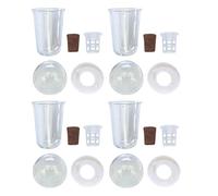 Plant Nursery Pots | 3.94x3.94x5.91 Inc Hydroponic Seedling Supplies | Transparent Seedling Cups | For Gardeners Growers Window Sill Balcony Garden Vegetables Fruits Nursery Patio Flower Beds Backyard