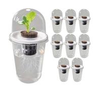 Plant Nursery Pots | 3.94x3.94x5.91 Inc Hydroponic Seedling Supplies | Transparent Seedling Cups | For Gardeners Growers Window Sill Balcony Garden Vegetables Fruits Nursery Patio Flower Beds Backyard