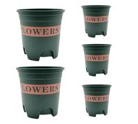 Plant Nursery Pots, 5 Pieces Reusable Seedling Pot for Fruits and Vegetables, Durable Growing Containers with Drainage Design, Garden Starter Pots for Balcony Patio Greenhouse Flower Beds Gardeners