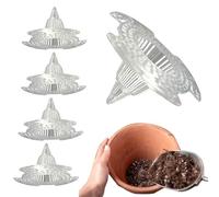 Plant Pot Drainage Insert | Cone Netting Breathable Pad - 5-Piece Plant Pot Inserts for Drainage | for Outdoor Indoor Patio Garden Backyard Balcony Cactus Orchid Vegetable