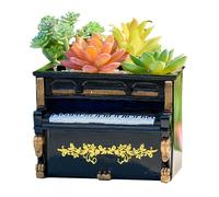 Plant Pot for Indoor - 5.12x3.94x3.15 Inches Small Flower Pot with Drainage | Flower Plant Pots | Outdoor Decorative Plants Container | Retro Resin Planter Flowerpot Bonsai Pots Desktop Ornament