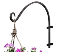 Plant Pot Hanger - Outdoor Iron Bracket, Heavy Duty Square Steel Wall Mount Flower Pot Hook | Hanging Plant Holder For Apartment Balcony Urban Patios Restaurant Homeowners Gardening Enthusiasts