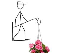 Plant Pot Hanger - Wall Mount Iron Bracket for Balcony Flower Display | Heavy Duty Metal Hook Easy Install, Outdoor Indoor Planter Support Holder for Home Patio Garden Restaurant Decor