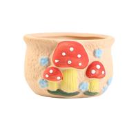 Plant Pots - 3.94x3.54x2.48 Inches Cute Plant Pot, Resin Flower Head Planter | Ceramic Indoor Planter Pot With Drainage | Decorative Pots With Colorful Patterns For Corridor, Table, Garden