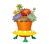 Plant Pots Indoor - Spaceship Shape Planter Flower Container For Cactus Gardening Lovers Womens | Plant Pots Outdoor | Window Garden Balcony Desk Nursery