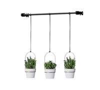Plant Pots | Quick Assembly Design Hangable Window Box With Adjustable Rod - Elegant Design Vertical Indoor Plant Pots | For Wall Garden Kitchen Living Room Bedroom Bathroom Window Balcony