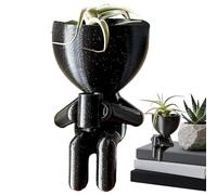 Plant Pots | Small Cute Vase with Drainage Holes | Bonsai Flower Container Garden Décor | Ideal For Indoor Office Desk Balcony Pathway Backyard Driveway | Perfect For Flowers Succulents Cactus |