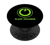 Plant Powered - Vegan Vegetarian Yoga PopSockets PopGrip Adhesivo