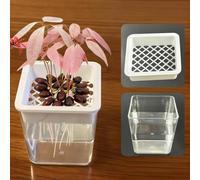 Plant Propagation Station, Hydroponic Planter, 3.27x3.94 Inches Containers with ABS Build, Seedling Holder, Layered Pot with Modern Style, Garden Ornament for Desk & Porch