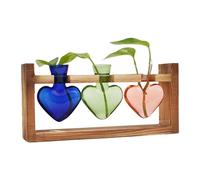 Plant Propagation Station - Jarrón decorativo de con marco de madera, diseño hidropónico, kit de calefacción | Living Room Decor, Office Desk Greenery Display, Cutting