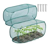 Plant Protection Garden Cover, Nylon Pop-Up Fine Mesh, Plant Covers Bed Protection with Zip, 2 Pieces Indoor Outdoor Greenhouse, Patio Yard Raised Bed Flower, Fruit Vegetable Use for Farm