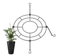 Plant Risers for Tall Pots - Adjustable Planter Lift Support, Adjustable Indoor Plant Pot Filler & Support Stand for 10-14 Inch Pots, Rust Proof Soil Saver with Hooks & Chain for Home, Balcony, Garden