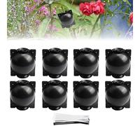Plant Root Growing Box, Air Layering Pods, Air Layering Propagation Kit, Reusable Air Layering Pods Clear Plant Rooting Grafting Box for Fast Propagation Plants (Black, Mediano)