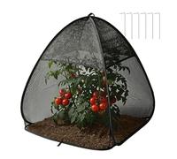 Plant Shade Tent, Mesh Sun Protection Cover System, 120x120cm Garden Awning Barrier Netting, Polyester UV Block Frame Kit, Crop Protection Garden Accessory, Backyard Patio Greenhouse Vegetable Growing