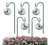 Plant Stakes | 5 Piece Globe Flower Picks Disco Ball Garden Ground Decor