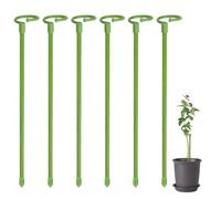Plant Support Stakes - 6 Pcs Plant Support Rings | Portable Flower Trellis, Single Stem Flower Cage Supportig Ring, Plants Sticks, Garden Plants Stakes for Single Stem Flowers, Amaryllis, Peony, Lily,