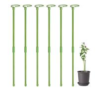Plant Support Stakes - 6 Pcs Plant Support Rings | Portable Flower Trellis, Single Stem Flower Cage Supportig Ring, Plants Sticks, Garden Plants Stakes for Single Stem Flowers, Amaryllis, Peony, Lily,