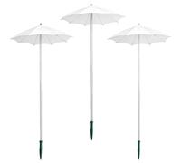 Plant Umbrella Shade - 3 Piece 27-59cm Retractable Sun Protection Canopy, PP Stainless Steel Mini Plant Cover Umbrella | Outdoor Seedling Protector For Garden Patio Balcony Greenhouse Flower Beds Use