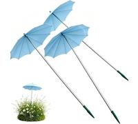 Plant Umbrellas | 3 Piece Retractable Sun Rain Canopy | 27-59cm/10.62-23.22inch Shade Umbrella for Plants,for Deck Lawn Backyard Porch Patio Greenhouse Flower Beds Seedlings Garden Balcony
