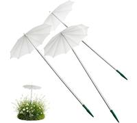 Plant Umbrellas | 3 Piece Retractable Sun Rain Canopy | 27-59cm/10.62-23.22inch Shade Umbrella for Plants,for Deck Lawn Backyard Porch Patio Greenhouse Flower Beds Seedlings Garden Balcony