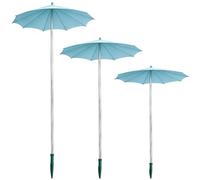 Plant Umbrellas | 3 Piece Retractable Sun Rain Canopy | Shade Umbrella For Plants - Balcony Garden Seedlings Flower Beds Greenhouse Patio Deck Lawn Backyard Porch