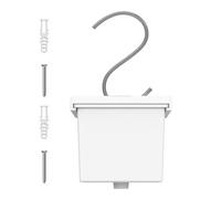 Plant Wall Hanger - Adjustable Vertical Basket with Lid | Small Hanging Planter with Hook, 9.1x9.1x7cm, PP & Metal For Window Home Office Bedroom Countertop, Indoor Outdoor Flower Garden, Birthday