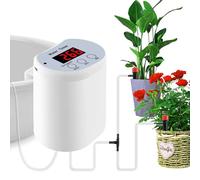 Plant Waterer, Drip Irrigation Kit, Automatic Timer Function, Intelligent Power-Off Protection, Gardening Watering Aid for Greenhouse, Balcony, Yard, 3.15x2.36x1.97 inches