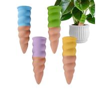 Plant Watering Devices - Automatic Drip Water Stakes Set of 4 | Slow Release Irrigation System for Indoor Outdoor Plants, Garden Flowers Vegetables | Vacation Self-Watering Spikes Kit