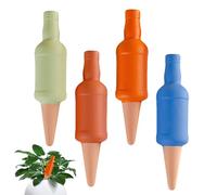Plant Watering Devices - Terracotta Vacation Plant, Waterer Wine Bottle Watering, Plants Waterings Spikes, Bottle Shape Terracotta Waterer, Bottle-Shaped Plants Spikes For Indoor Potted Planter Flower