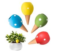 Plant Watering Globes, Terracotta Self-Watering Bulbs, Stakes Automatic Irrigation Stakes, Drip System Pots, Garden Solution for Flowers Vegetables and Terrace Flora, 10.43x3.94x6.5 inches