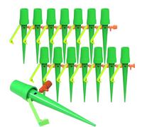 Plant Watering Spikes, 15-Piece Adjustable Garden Watering Spikes Set, Slow Release Irrigation System with Leak-Proof Control Valve for Indoor, Outdoor Potted Plants, Flowers, Vegetables