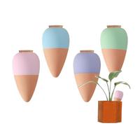 Plant Watering Stakes, Irrigation Spikes, Automatic Drip Devices, Self-Watering Soil Tools, 4-Piece Slow Release System for Garden Lawn Flowerbed Nursery Hydration, Flowers, 15.16x4.72x7.8 Inches
