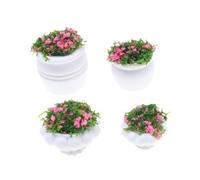 ＡＷＨＡＯ Planta 4X Dollhouse Bonsais Artificial Tiny Flower Flower Crafts Juguetes Toys Ornamento en Miniatura para paisajes en Miniatura Mini jardín