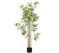 HOMCOM Árbol de bambú Artificial 6ft, Planta Falsa en Maceta de vivero