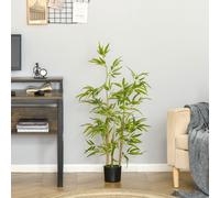 Planta Artificial de Interior de 120 cm con y 336 Hojas, Bambú Realista para Uso en Interiores y Exteriores