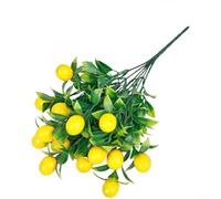 Planta artificial de la fruta de 7 ramas con la fresa del melocotón de la naranja del mango de la granada del limón para la decoración de la hospitalidad y la configuración del acontecimiento