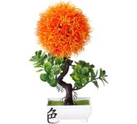 Planta artificial de pez dorado diseñada para uso en interiores, decoración de flores en maceta en forma de S para el hogar y el escritorio, adecuada para varios entornos de eventos (puesta de sol