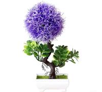Planta artificial de pez dorado diseñada para uso en interiores, decoración de flores en maceta en forma de S para el hogar y el escritorio, adecuada para varios entornos de eventos (azul)
