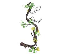 Planta Artificial de Vid para Terrario, Decoraci¨®n de Reptiles, Hojas Trepadoras para Selva, Rama Curvada para Lagarto, Accesorio de H¨¢bitat