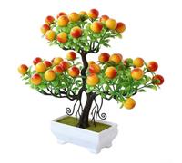 Planta artificial decorativa de árbol frutal chino para interiores residenciales y comerciales, incluyendo estudios, lofts y entornos hoteleros (rojo atardecer)