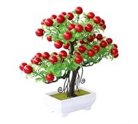 Planta artificial decorativa de árbol frutal chino para interiores residenciales y comerciales, incluyendo estudios, lofts y entornos hoteleros (rojo brillante)