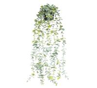 Planta Artificial Decorativa Eucalipto 56 CM, Planta Colgante Artificial Realista Plástico con Maceta, Plantas Artificiales Decorativas Pequeñas para Hogares, Balcones, Interiores y Exteriores