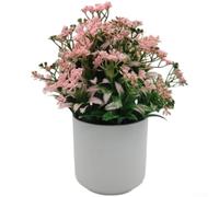 Planta artificial en maceta de Gypsophila, flores falsas de plástico de 20 cm para decoración del hogar, oficina, boda, bonsái realista en verde (rosa)