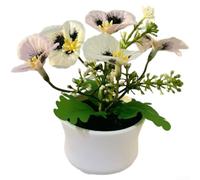 Planta artificial en maceta estilo orquídea Phalaenopsis para decoración de interiores, uso en escritorio, mesa o área pequeña (rosa)