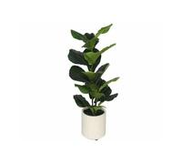 Planta artificial ficus con macetero verde/blanco 72 cm