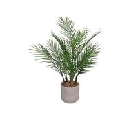 Planta artificial palmera con macetero verde 77x24x24 cm