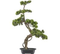 Planta artificial, pino bonsái cuenco de plástico