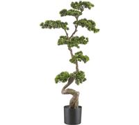 Planta artificial, pino bonsái maceta de plástico