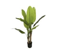 Planta artificial platanero con macetero verde 120x23x18 cm